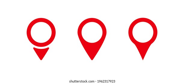 Pointer location. Pointer icon. Pin icon. Popular pointer icons. Location map icon. Gps pin symbol. Vector illustration