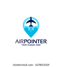 Pointer Location Logo Design Vector Template
