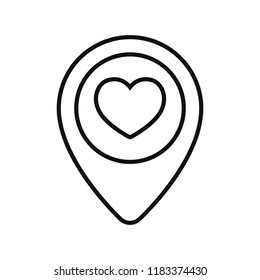 pointer location love heart romance