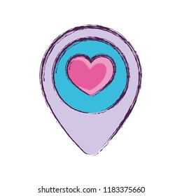 pointer location love heart romance