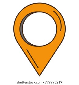 pointer location pin isolated icon
