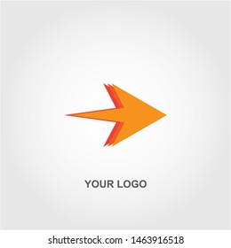 pointer logo. gradation color template design vector