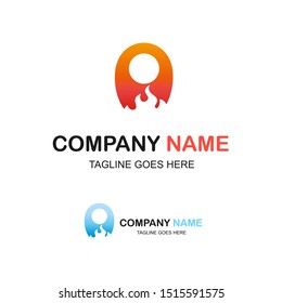 pointer logo, Hot point symbol. vector logo template