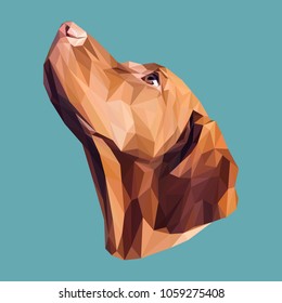 Pointer low poly design. Triangle vector illustration.