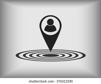 Pointer man icon
