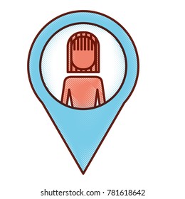 pointer map businesswoman people work