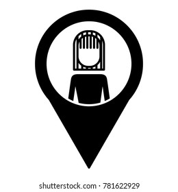 pointer map businesswoman people work