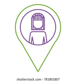 pointer map businesswoman people work