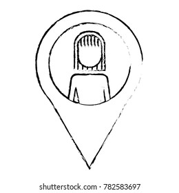 pointer map businesswoman people work