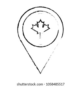 pointer map with canadian flag