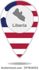 A pointer with map and flag of Liberia