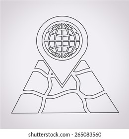 pointer with Map icon