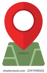 Pointer map icon isolated on white background.