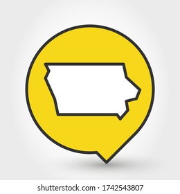 pointer with map of Iowa
