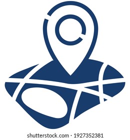 Zeiger Map Location Vacations Travel Line Style Symbol, Vektorgrafik für Grafikdesign