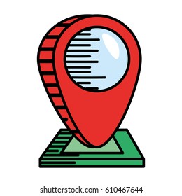 pointer map navigation location vector illustration eps 10