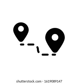 Pointer Map Solid Vector Icon Design