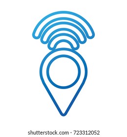 pointer map wifi internet signal navigation