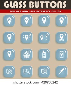 Pointer and maps simply vector icon set