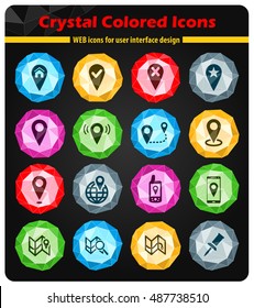 Pointer and maps simply vector icon set