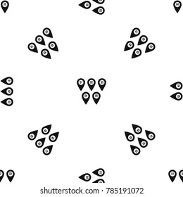 Pointer marks pattern repeat seamless in black color for any design. Vector geometric illustration