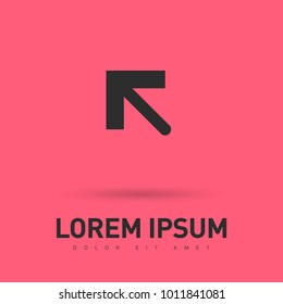 Pointer minimal icon. Arrow line vector icon for websites and mobile minimalistic flat design.