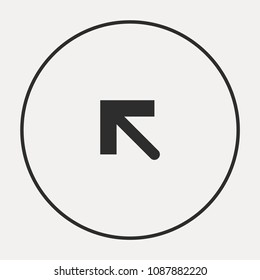 Pointer minimal icon. Arrow line vector icon for websites and mobile minimalistic flat design.