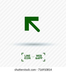 Pointer minimal icon. Arrow line vector icon for websites and mobile minimalistic flat design.