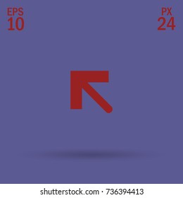 Pointer minimal icon. Arrow line vector icon for websites and mobile minimalistic flat design.
