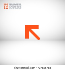 Pointer minimal icon. Arrow line vector icon for websites and mobile minimalistic flat design.