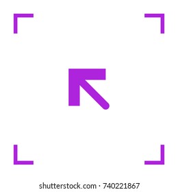 Pointer minimal icon. Arrow line vector icon for websites and mobile minimalistic flat design.