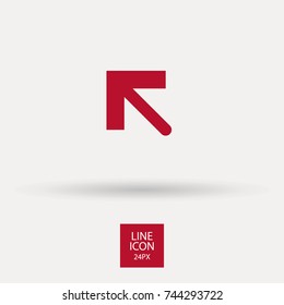 Pointer minimal icon. Arrow line vector icon for websites and mobile minimalistic flat design.