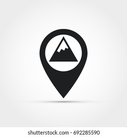 Pointer with mountain icon 