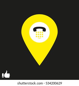 pointer, navigation, icon, vector illustration EPS 10