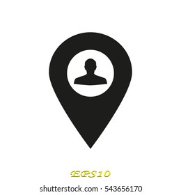 pointer navigation, icon,, vector illustration eps10