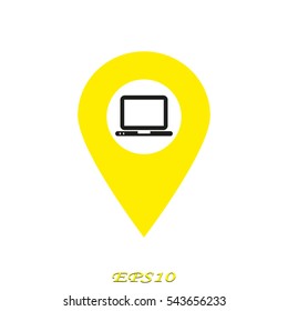 pointer navigation, icon,, vector illustration eps10
