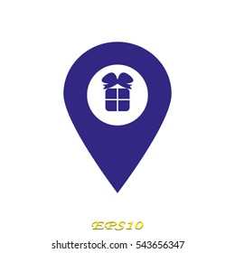 pointer navigation, icon,, vector illustration eps10