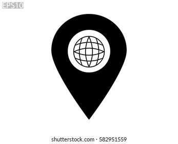 pointer, navigation, icon, vector illustration eps10