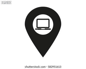 pointer, navigation, icon, vector illustration eps10