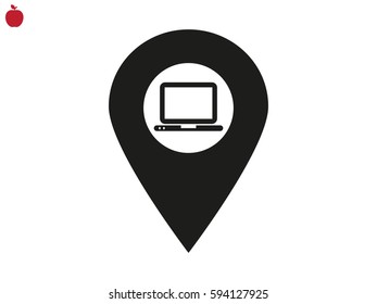 pointer, navigation, icon, vector illustration eps10