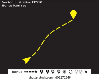 pointer, navigation, icon, vector illustration eps10