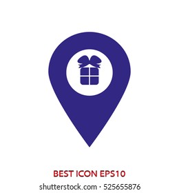pointer navigation, vector icon, eps10