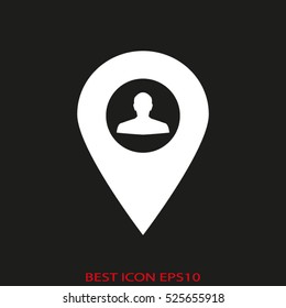 pointer navigation, vector icon, eps10