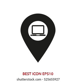 pointer navigation, vector icon, eps10