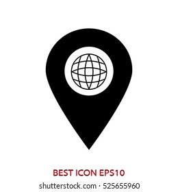 pointer navigation, vector icon, eps10