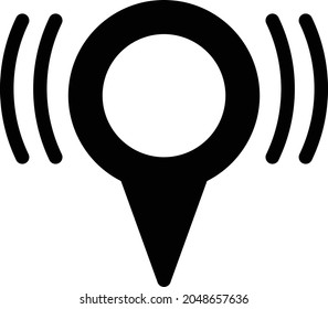 Pointer Nearby Vector Glyph Flat Icon