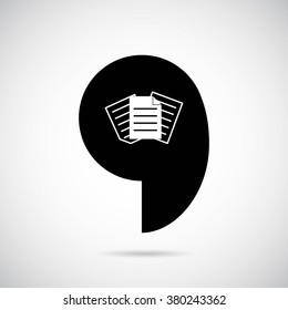 Pointer offer icon on gray background. Vector art.