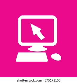 pointer on display icon illustration isolated vector sign symbol
