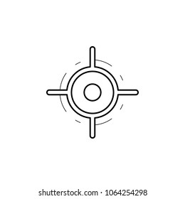 pointer on the map icon. Element of navigation illustration. Premium quality graphic design icon. Signs and symbols collection icon for websites, web design, mobile app on white background