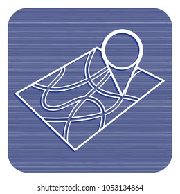 Pointer on map icon. Vector illustration

